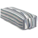 Bodhi Ethno Collection: Salamba (rechteckig) Yoga-Bolster, schwarz-weiß-blau, Dinkelhülsen bunt No Size