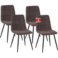 Albatros Esszimmerstuhl Bora Cord Braun 4er Set