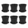 vidaXL Blumentöpfe 6 pcs Ø 15 x 12 cm Schwarz
