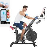 AsVIVA S11S Speedbike – Indoor Cycle mit 21,5′′ Full-HD Display, 100 Widerstandsstufen, Riemenantrieb, Bluetooth, Handy-Übertragung aufs Display, inkl. Pulsuhr & Fitnessmatte
