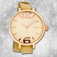 Damen Armband-Uhr 45mm rosegold Timepieces Leder braun Quarz Analog UOC6835