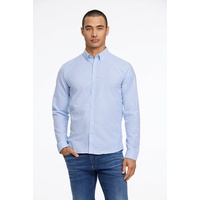 LINDBERGH Slim Fit Freizeithemd mit Button-down-Kragen, Modell 'Oxford', Hellblau, XXL