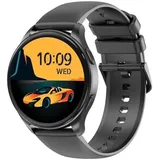 Blackview X20 BT 45,5 mm Kunststoffgehäuse Schwarz Silikonarmband Schwarz M