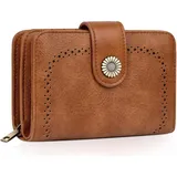 TEUEN Vintage Geldbörse Damen braun