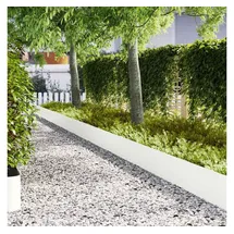 vidaXL Raseneinfassung 100 x 0,05 x 20 cm 20 Stück Weiß