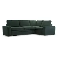 AX LIVING Cord Schlafsofa Ecksofa grün Treville mit Schlaffunktion R - Grün
