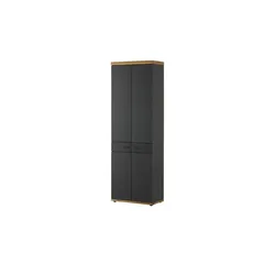 Garderobenschrank  Mirow , schwarz , Maße (cm): B: 70 H: 211 T: 37.0