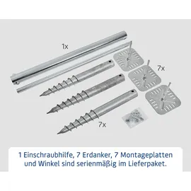 Hörmann Schraubfundament 6 x 6 x 66 cm Silber