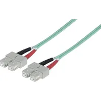 Intellinet Network Solutions Intellinet 751100 Glasfaser LWL Anschlusskabel 3.00m Türkis [1x SC-Stecker - 1x SC-Stecker] 50/125 OM3