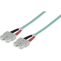 Intellinet Network Solutions Intellinet 751100 Glasfaser LWL Anschlusskabel 3.00m Türkis [1x SC-Stecker - 1x SC-Stecker] 50/125 OM3