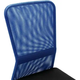 vidaXL Bürostuhl Netzgewebe Schwarz und Blau