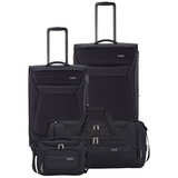 Travelite Chios - 4-Rollen-Trolley Set M/L + Reisetasche Beautycase 4.tlg.