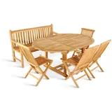 ab:stil.art.moebel Gartentisch ausziehbar 120-170 x 0 x 75 cm Beige