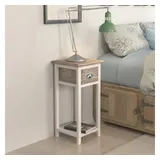 vidaXL Nachttisch mit 1 Schublade Braun/Weiß
