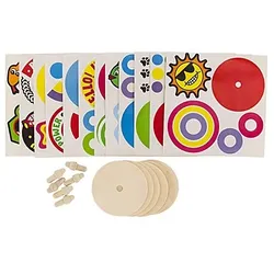Holz-Kreisel-Set, für 6 Kreisel