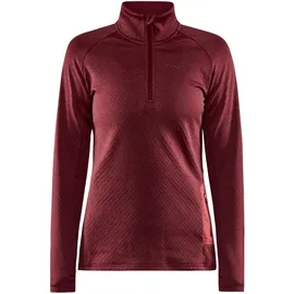 Craft Core Trim Midlayer 1/2-Zip Langarmshirt Damen 488200 - rhubarb/melange M