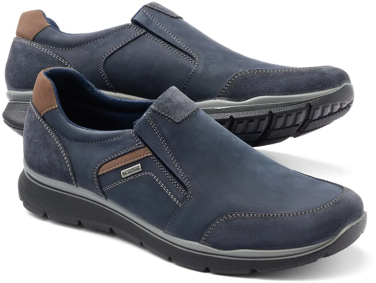 Walbusch Herren Aquastop Slipper Blau