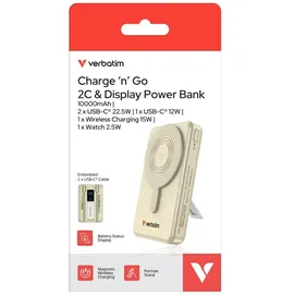 Verbatim Charge ́n ́Go Power Bank 2C & Display gold (32274)