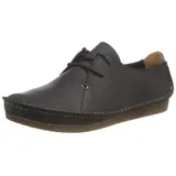 CLARKS Mädchen Janey Mae Derby, Schwarz (Black Leather)