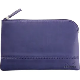 Rhodia Etui Kunstleder Reißverschluss, 11x17 cm Mitternachtsblau 116537C