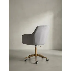 KADIMA DESIGN Schalenstuhl Sandra Samtstoff grau