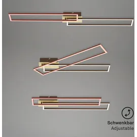 Briloner Leuchten FRAME - Wand-& Deckenleuchte - 3145017 - Inkl. Fernbedienung - CCT Farbtemperatursteuerung - Nachtlichtfunktion - Memoryfunktion ... - Grau/Silber