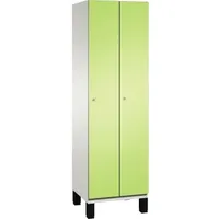C+P Umkleidespind 4510020S10048 Füße 2Abteile B600mm lgr/vgn