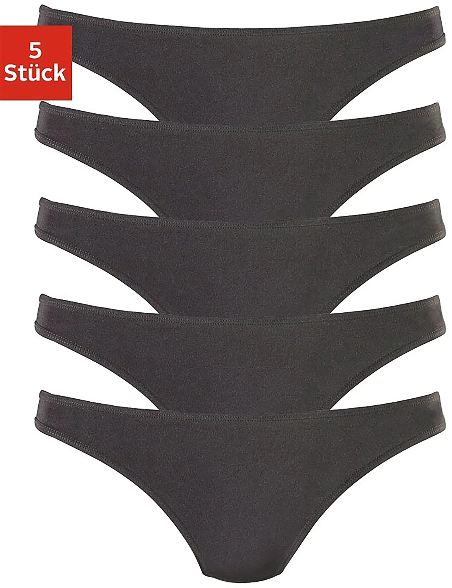 String H.I.S, Damen, Gr. 36/38, schwarz, Microfaser, Obermaterial: 95% Polyamid, 5% Elasthan, unifarben, körpernah, Unterhosen String, aus weicher Microfaserqualität