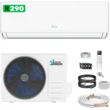 Kältebringer Split Klimaanlage 12000 BTU (3,7 kW) - R290 Kältemittel, kein F-Gas, Heizfunktion, WiFi & App, bis 60m2, sehr leise, 5m Kupferleitung, A+++, Montagematerial