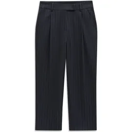 Bugatti Bundfaltenhose "elegant", Damen, Gr. 40, Normalgrößen, 390, marine, 63% Polyester, 34% Viskose, 3% Elasthan, unifarben, normal, Hosen, mit Nadelstreifen und Stretch