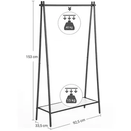 Songmics Kleiderständer HSR23BK schwarz Metall 92,5 x 153,0 cm