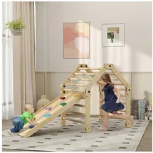 aiyaplay Kletterdreieck 3 in 1 Set mit Rutsche Mehrfarbig
