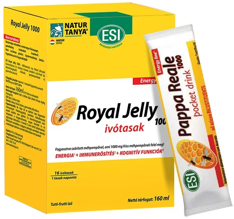 Natur Tanya ESI(R) Royal Jelly - 1000 mg of fresh ROYAL JELLY in a liquid pouch (16 Sachet)