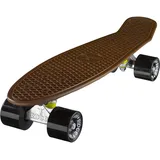 Ridge Skateboard Mini Cruiser Board Braun mit 12 Rollenvarianten komplett 55 cm, 0786471337578
