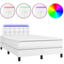 vidaXL Boxspringbett 120 x 200 cm Weiß
