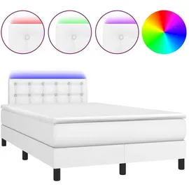 vidaXL Boxspringbett 120 x 200 cm Weiß