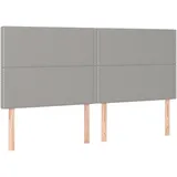 vidaXL Kopfteil Hellgrau 90x5x78/88 cm Stoff