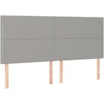 vidaXL Kopfteil Hellgrau 90x5x78/88 cm Stoff