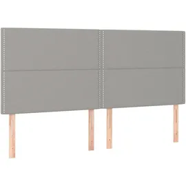 vidaXL Kopfteil Hellgrau 90x5x78/88 cm Stoff