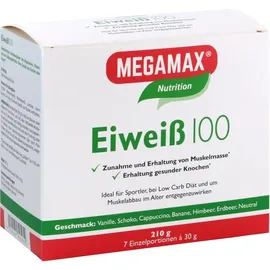 MEGAMAX Eiweiß 100 Mix Kombi Pulver 7 x 30 g