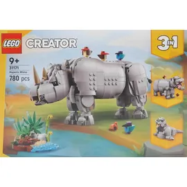 LEGO Creator 3-in-1 Wilde Tiere: Prächtiges Nashorn mit Vögeln 31171