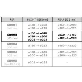 GALFER Postmount Caliper Adapter +20mm Erwachsene Unisex, Schwarz, One Size