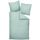 Traumschlaf Uni Mako-Satin rauchgrün 135 x 200 cm + 40 x 80 cm