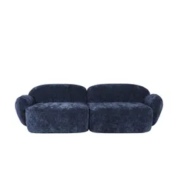 Sofa 3-sitzig  Bubble ¦ blau ¦ Maße (cm): B: 236 H: 80 T: 104