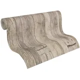 A.S. Création Vliestapete Dekora Natur Tapete in Vintage Holzoptik 10,05 m x 0,53 m beige creme schwarz Made in Germany 959312 95931-2
