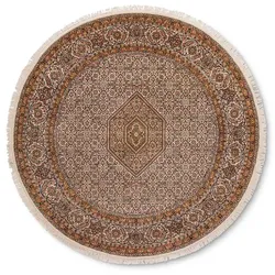 Orientteppich Moghul Ø 250 cm Mischgewebe Beige