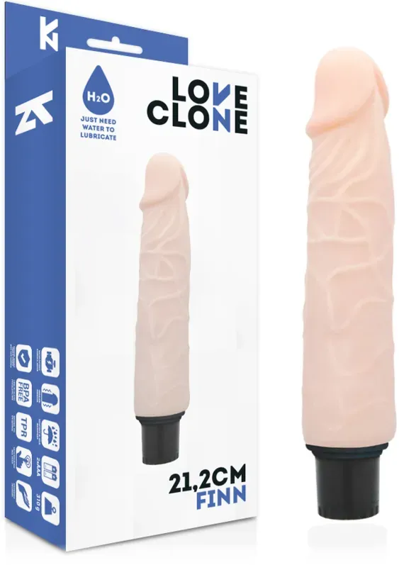 LOVECLONE - Finn selbstschmierender Vibrator, 21,2 cm Ø 3,8 cm