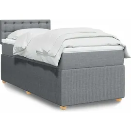 vidaXL Boxspringbett 100 x 200 cm Hellgrau