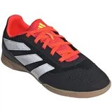 Adidas Predator Club Indoor Sala J Fußballschuhe für Kinder Fussball-Hallenschuhe CBLACK/FTWWHT/SOLRED, 35 1⁄2