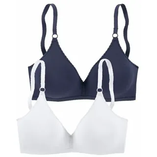 PETITE FLEUR Bralette-BH Damen marine+weiß Gr.70B